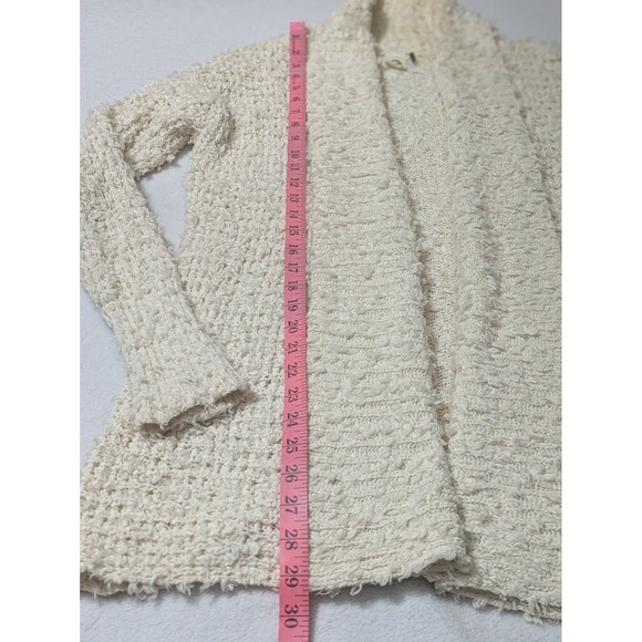 Anthropologie Akemi + Kin Sweater Cardigan Small Cream Long Sleeve Open Oversize - Picture 10 of 11